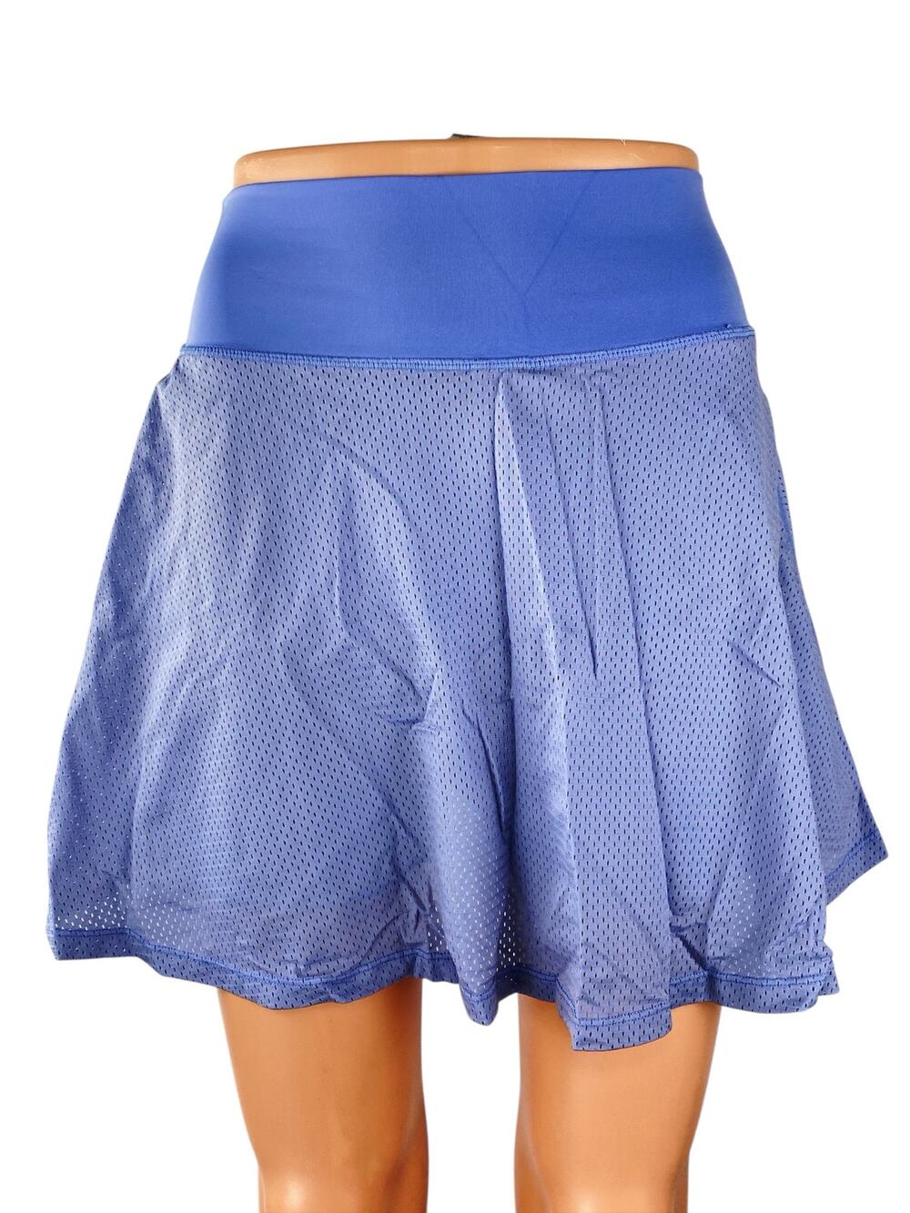 Buff Bunny Blue Cellular Blue Mesh A Line Tennis Golf Athletic Skort Skirt Sz M